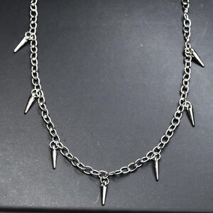 Silver Spike Necklace
